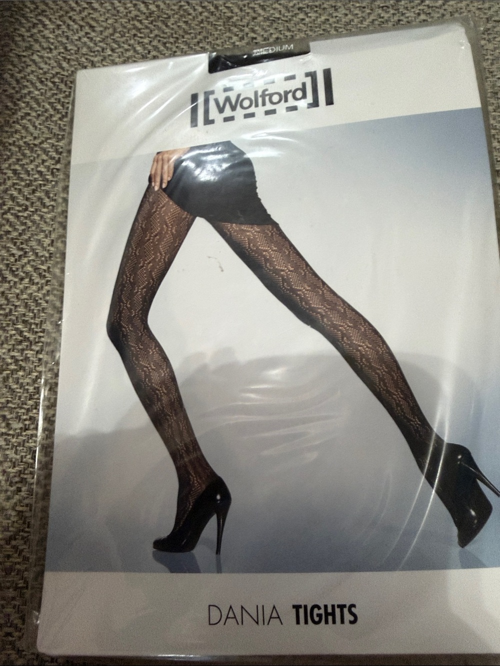 Wolford Black Lace-Patterned Dania Tights